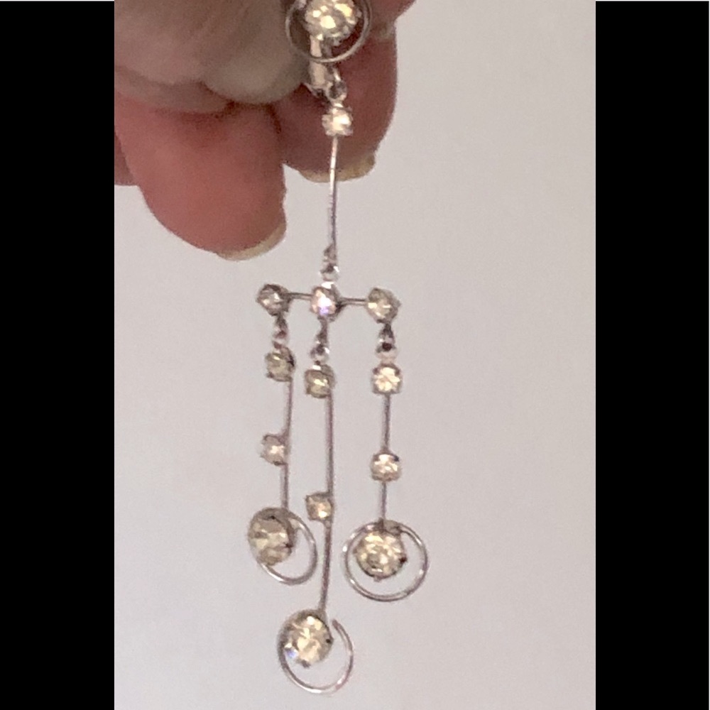 Dramatic Rhinestone Earrings - Picture 5 of 10